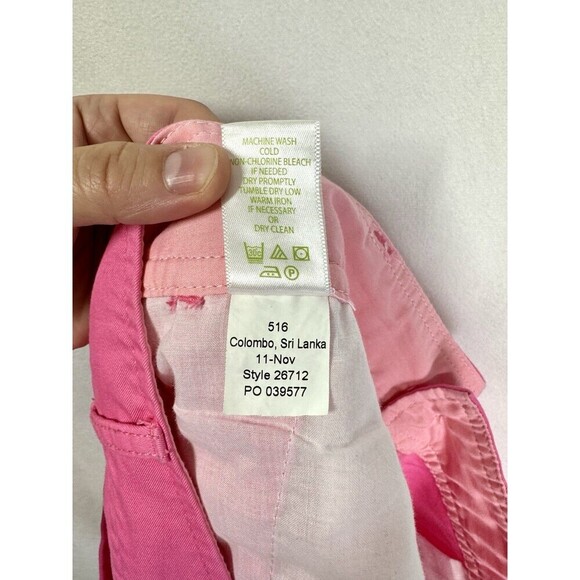Lilly Pulitzer 5” Callahan Shorts Womens 12 Bright Pink Mid Rise Cotton 26712 - Picture 8 of 9
